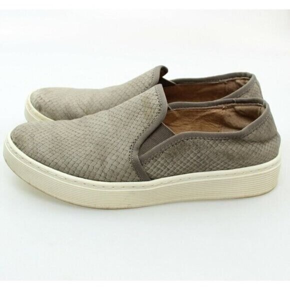 Sofft Womens Gray Nubuck Leather Slip On Sneakers - Picture 6 of 12